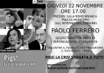 PAOLO FERRERO A IGLESIAS – GIOVEDI’ 22 NOVEMBRE